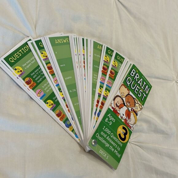 Brain Quest Q & A Cards Grade 3 for Ages 8-9 Deck 1 Educational Toys - Picture 3 of 5
